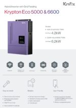 Knox Krypton Eco 5000 & 6600 Hybrid Solar Inverter | Batteryless Grid Feeding | MPPT | Pure Sine Wave - Image 2