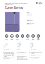 Knox Zynex Series Hybrid Solar Inverter IP66 | 3 MPPT Smart UPS-Grade Inverter for On-Grid & Off-Grid Solar Systems - Image 2