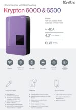Knox Krypton 6000 & 6500 Hybrid Solar Inverter | Batteryless | High Current MPPT | Grid Feeding | WiFi Monitoring - Image 3