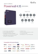 Knox Powerwall 4.15 Lithium Battery 25.6V 100Ah (LIO 3.84) LiFePO4 Solar Energy Storage - Image 2