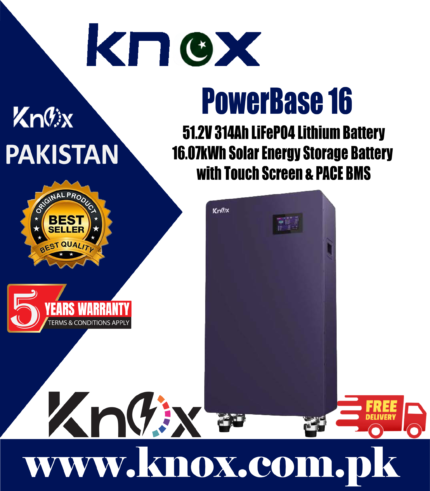 Knox Powerbase 16 51.2V 314Ah LiFePO4 Lithium Solar Battery 16.07kWh Energy Storage System with PACE BMS